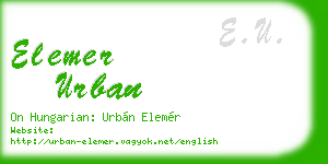 elemer urban business card