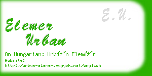 elemer urban business card